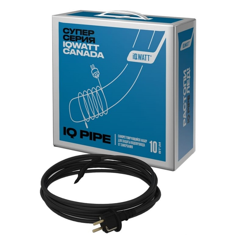 Саморегулирующийся набор для защиты водопровода от замерзания IQ PIPE IQWATT 10 Вт/м, 19 m, 00308
