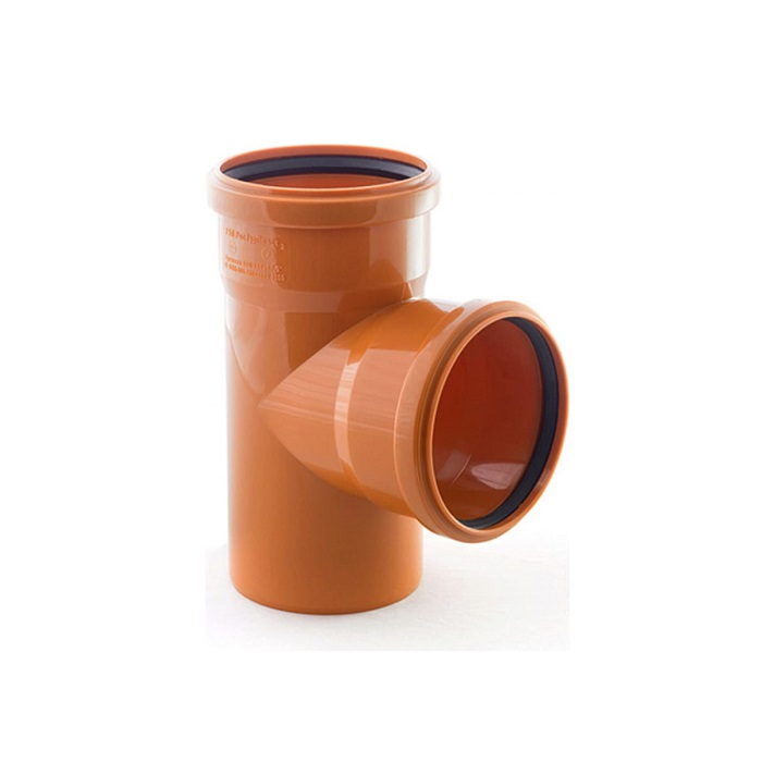 Тройник D200 х 200 87 гр., красный