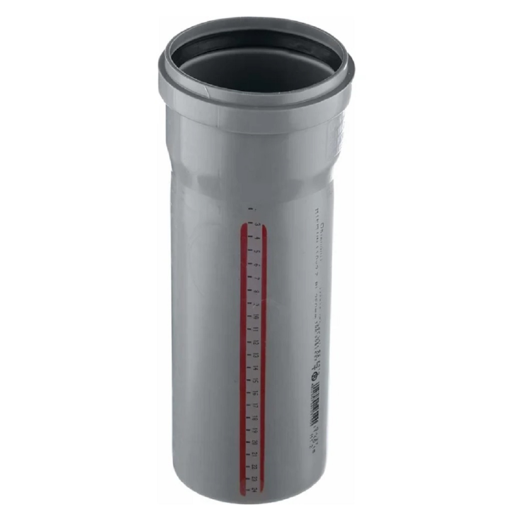 Труба канализационная Ostendorf, НТЕМ, диаметр - 90 мм, длина - 250 мм, PP полипропилен, серая