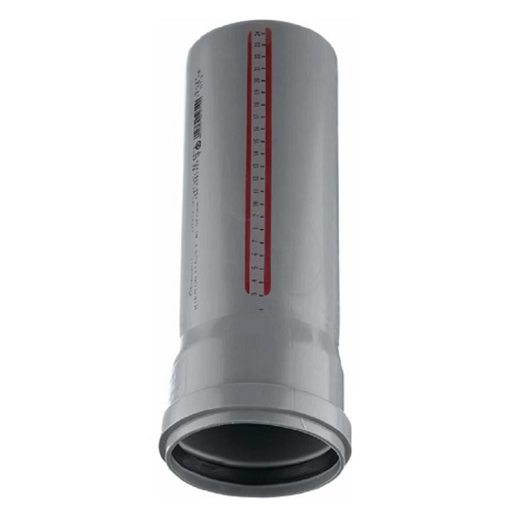 Труба канализационная Ostendorf, НТЕМ, диаметр - 90 мм, длина - 250 мм, PP полипропилен, серая