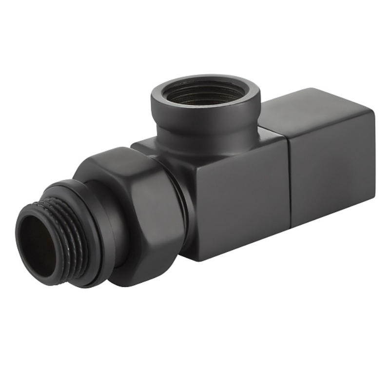 Набор дизайн-вентилей Royal Thermo Cube, осевых (черный) 1/2