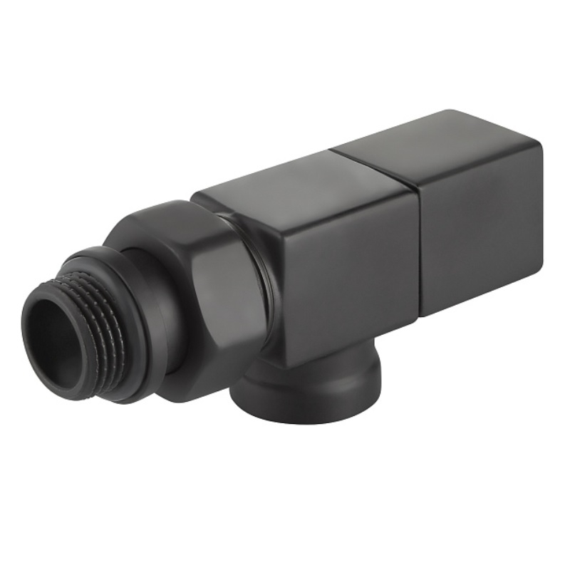 Набор дизайн-вентилей Royal Thermo Cube, осевых (черный) 1/2