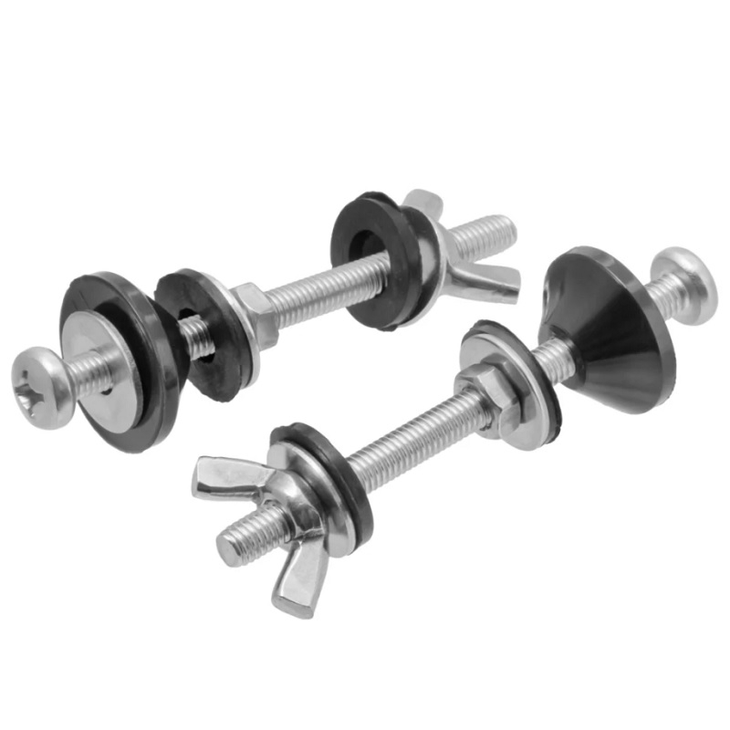 Крепление бачка к унитазу Masterprof с гайкой М6 Барашек Premium, нержавеющая сталь, MPF 2 шт.