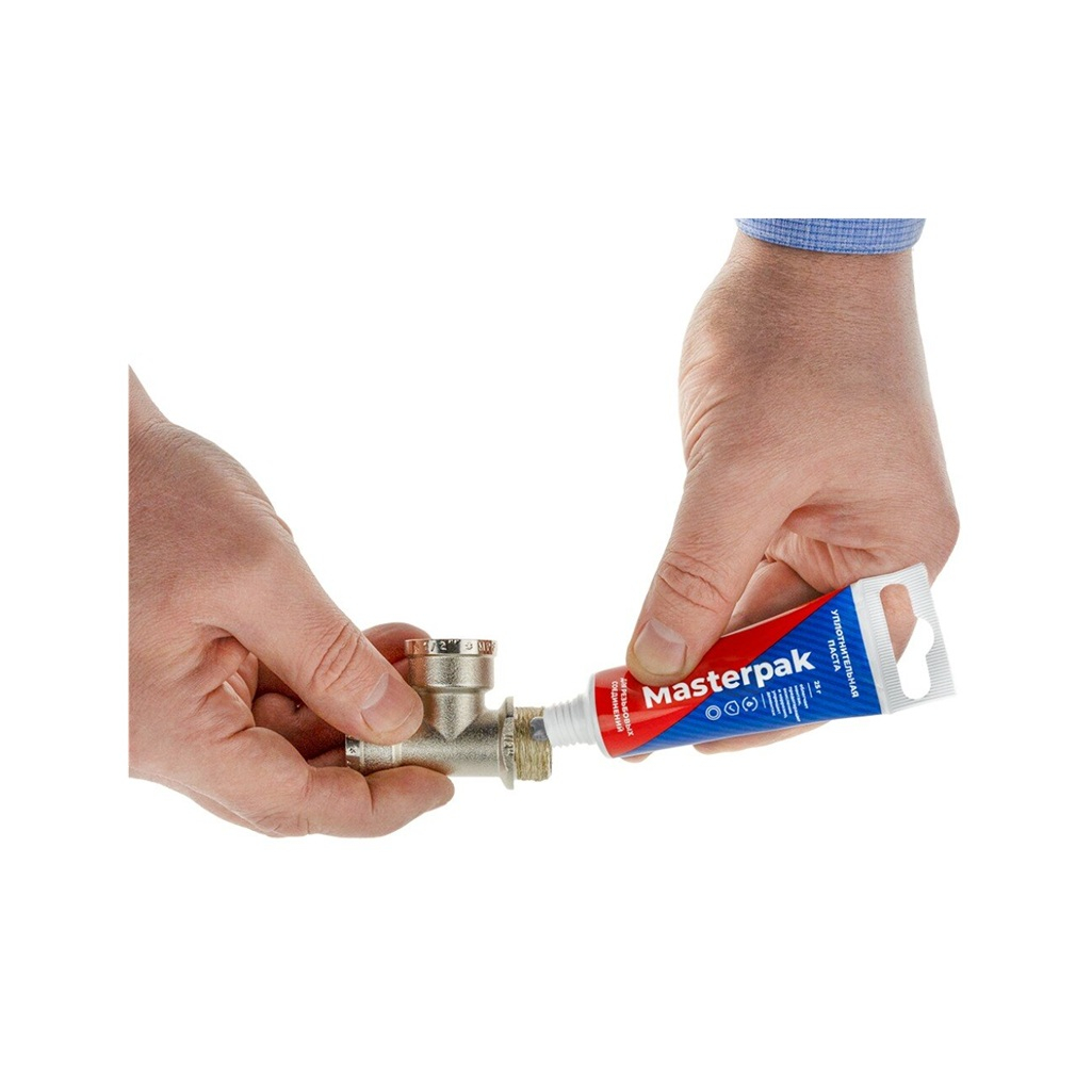 Комплект Masterprof Masterpak для герметизации резьбовых соединений, паста 25 гр. + лен 7 гр.