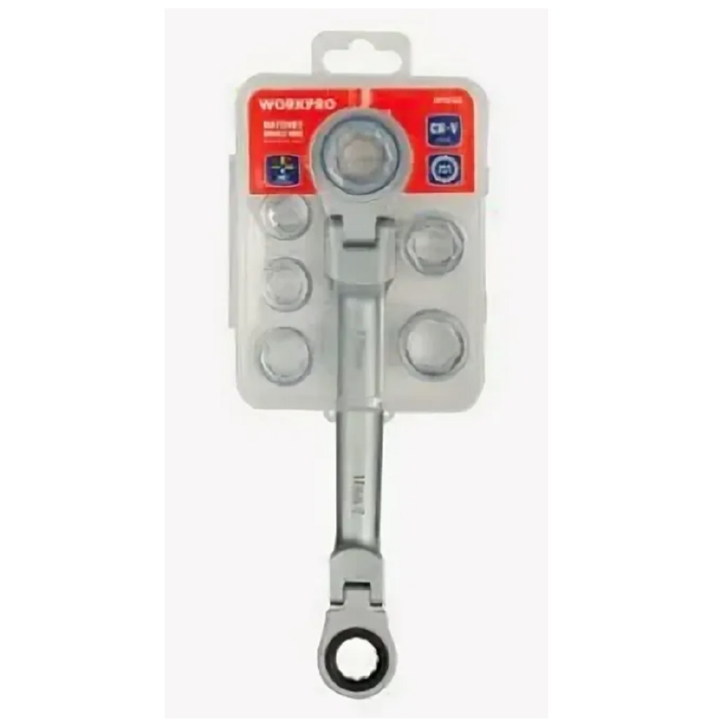 Ключ гаечный Workpro WP202569 универсальный, поворотный 8-17 мм