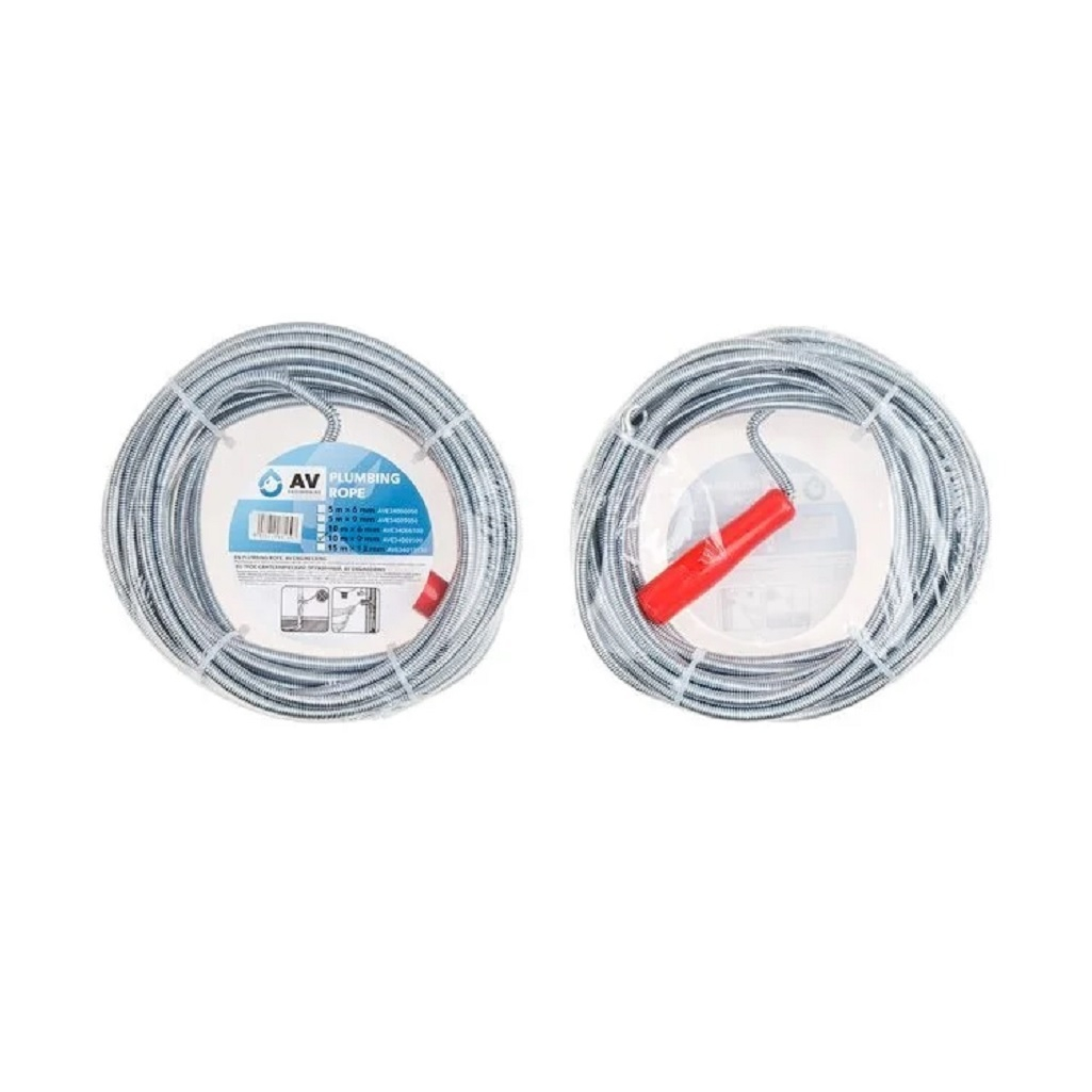 Трос сантехнический пружинный AV Engineering AVE34009100 диаметр - 9 мм, длина - 10 м