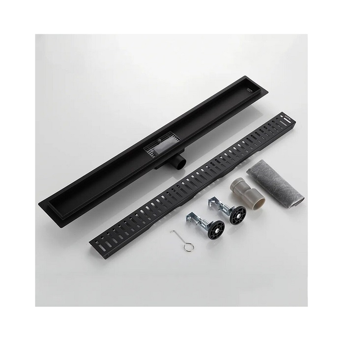 Трап душевой Gappo G88007-56, 60х800 мм чёрный