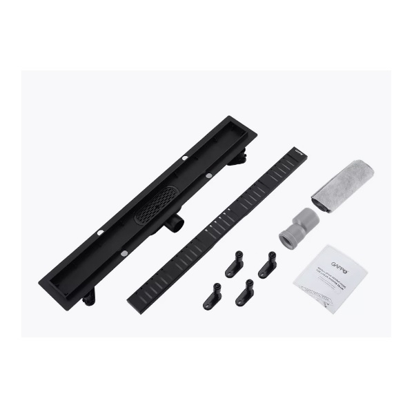 Трап душевой Gappo G87007-56, 60х700 мм чёрный