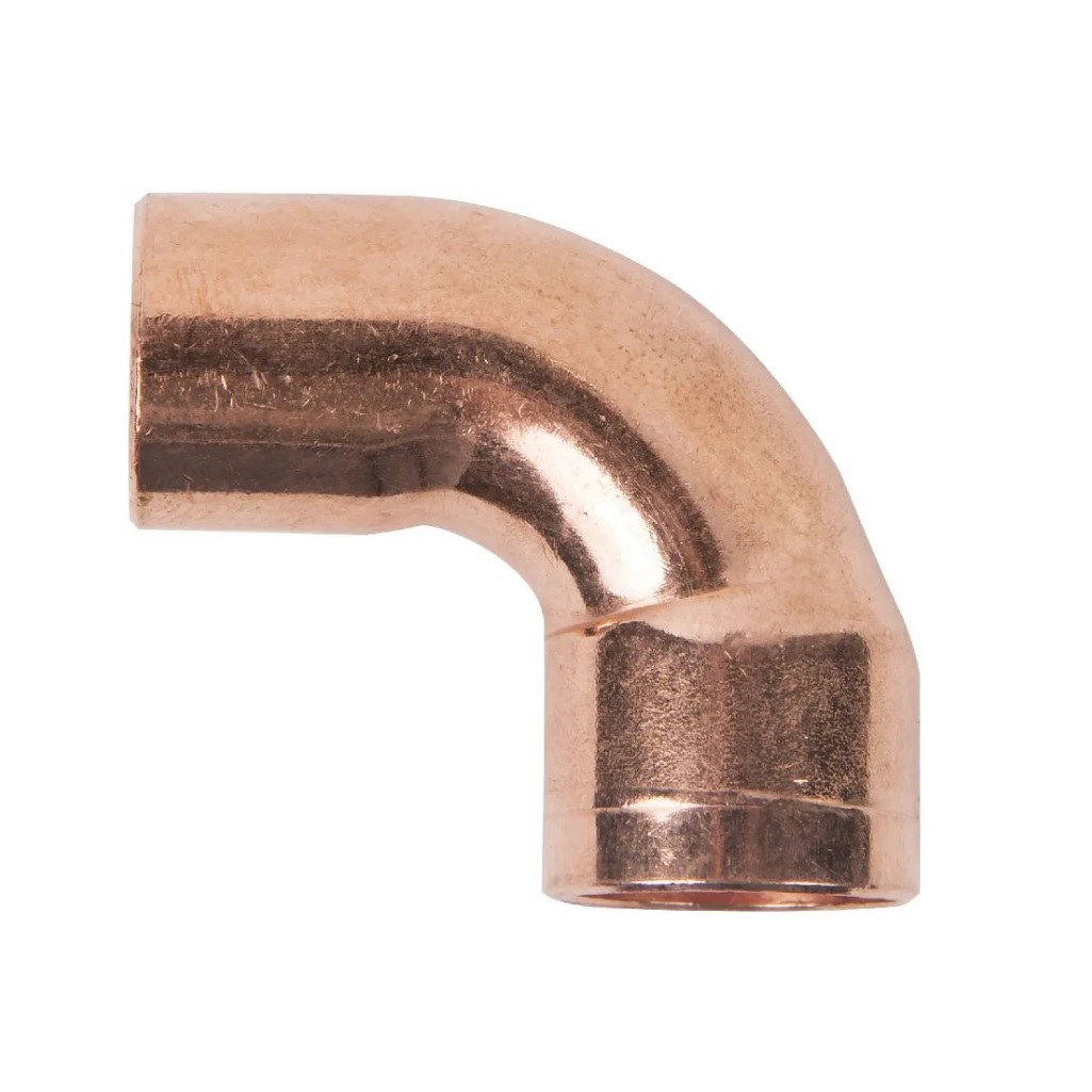 Угольник 90 гр. 35х35 мм, однораструбный, равнопроходной, под пайку, медь