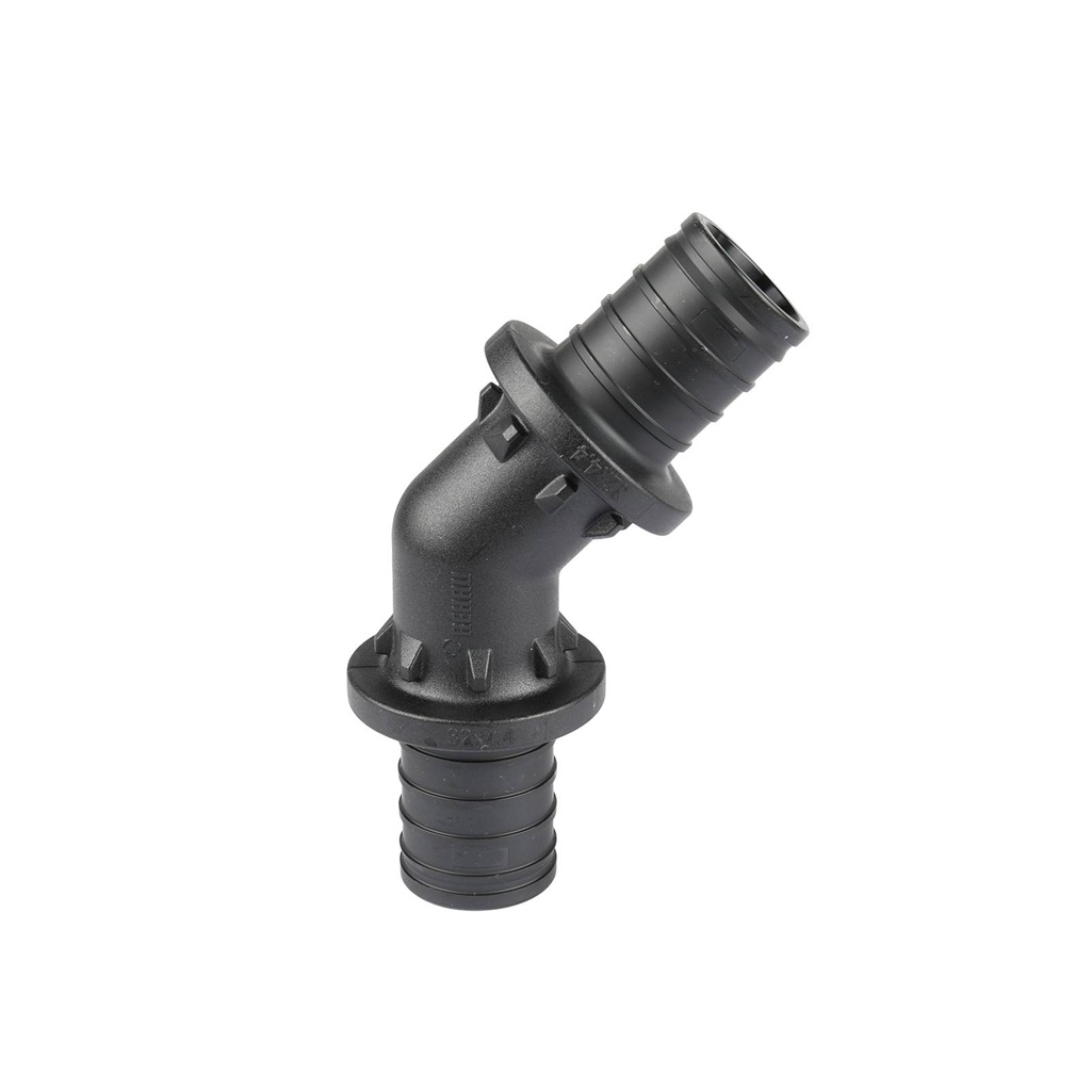 Угольник 45 гр. аксиальный Rehau 32х32 мм, равнопроходной, полимер