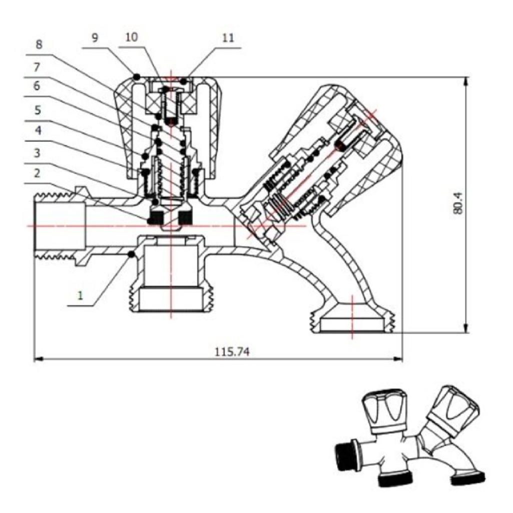 Кран садовый 1/2
