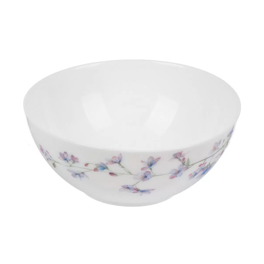 Салатник Daniks Флер круглый, стеклокерамика, белый, 7х18 см, 950 мл