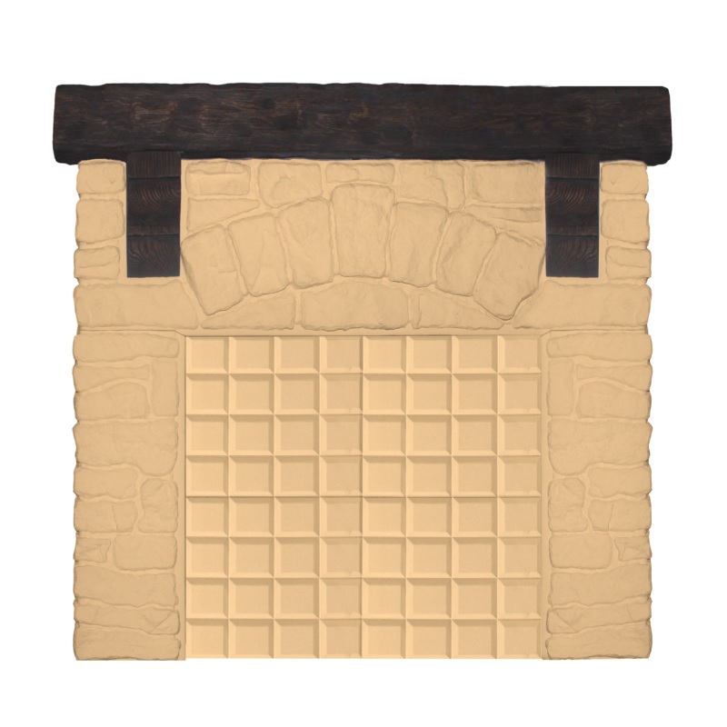 Портал для печей Старый замок, 1030х1210х140, 100 кг, искусственный камень, песочный