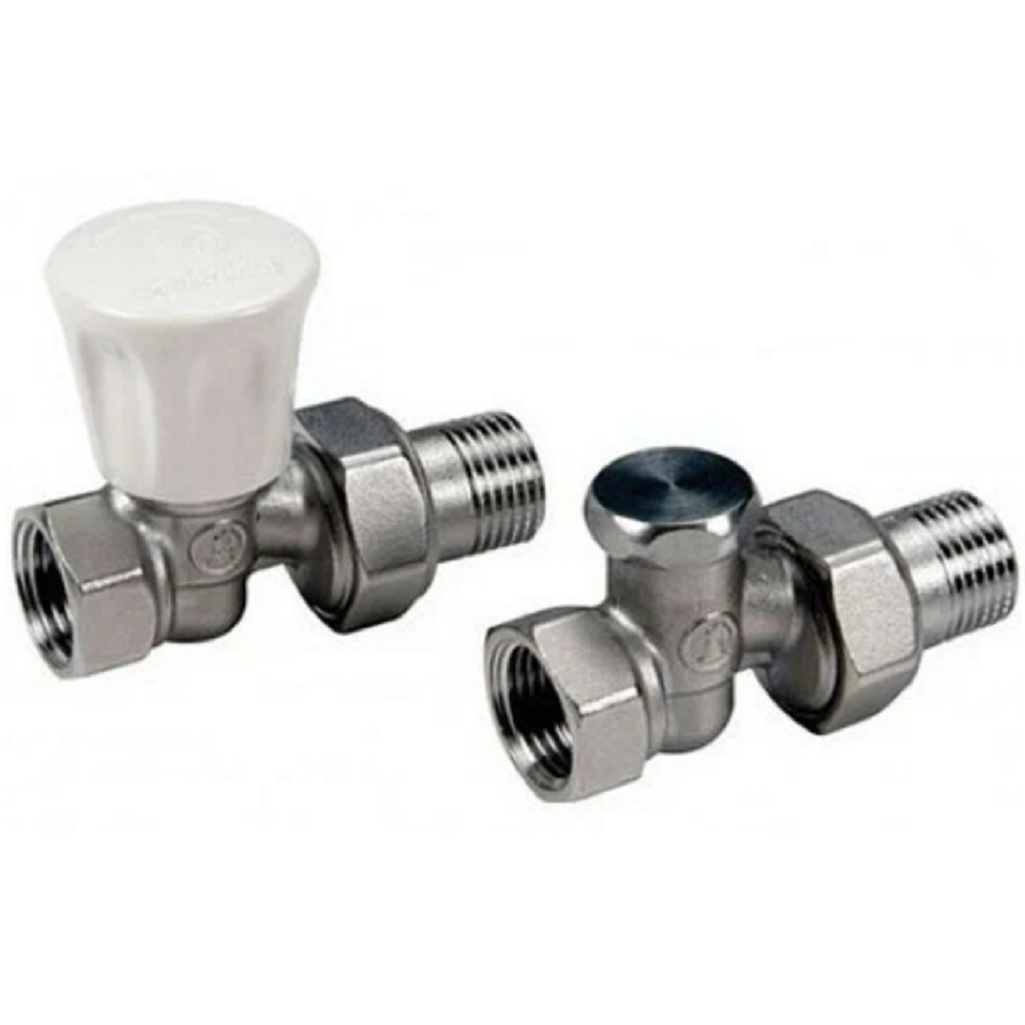 Комплект для отопительных приборов Giacomini R706K, прямой, 1/2, 1/2, ВН, хромированный