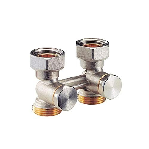 Узел нижнего подключения Giacomini R387 R387X002 прямой H-образный 3/4