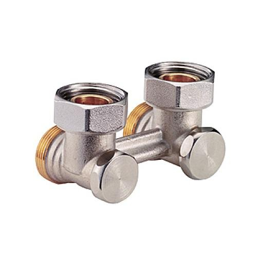 Узел нижнего подключения Giacomini R388 угловой H-образный 3/4