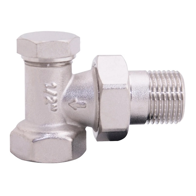 Клапан термостатический угловой 1/2 с доп. уплотнением, Евроконус ВР-НР, радиаторный F262.04