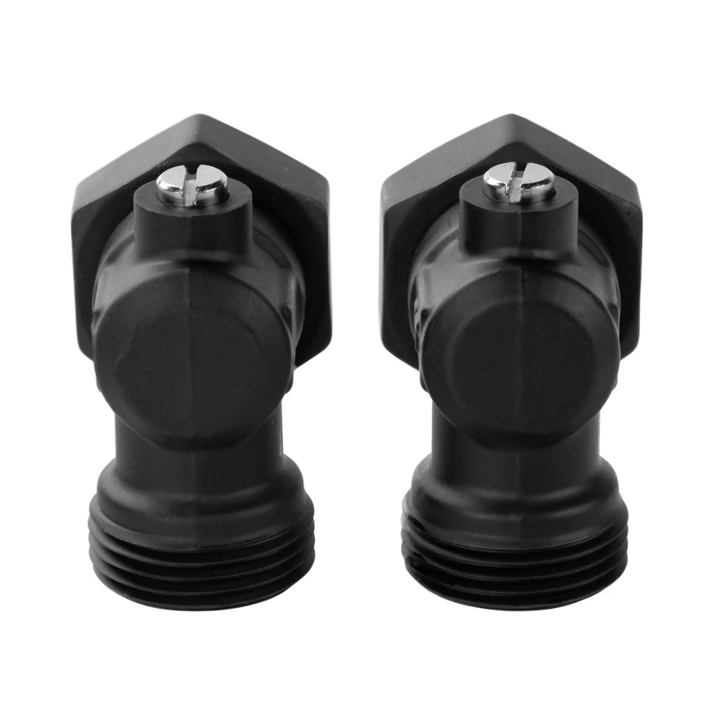 Набор нижнего подключения Royal Thermo RANPU13434BL, угловой, раздельный, 3/4х3/4ЕК, черный