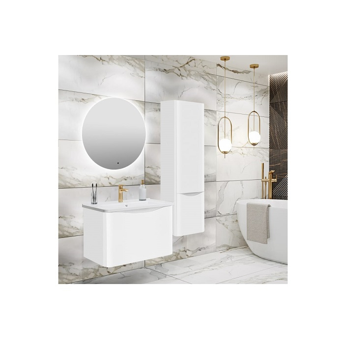 Тумба Runo Тоскана Белая + раковина Никсон 60,1 отверстие