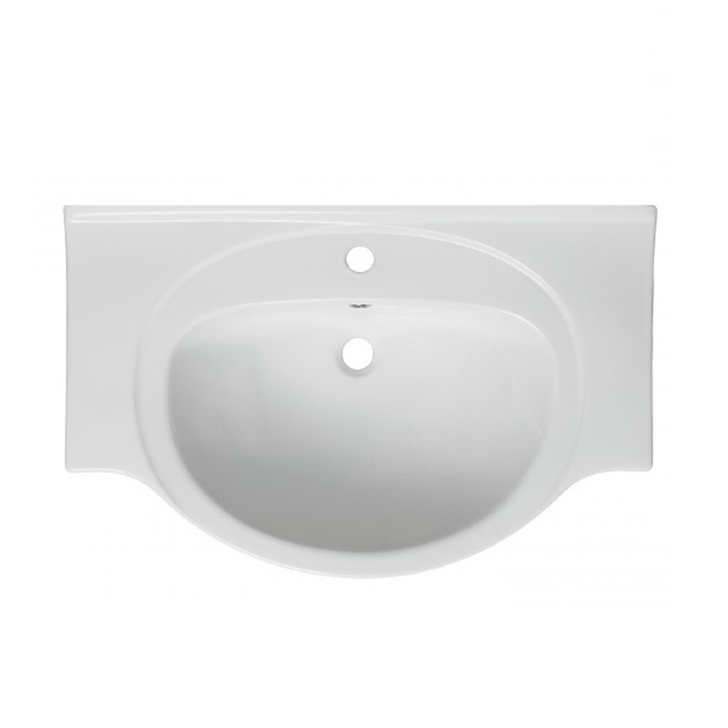 Тумба Runo Стиль 65 напольная, белая + раковина Kirovit Стиль 65