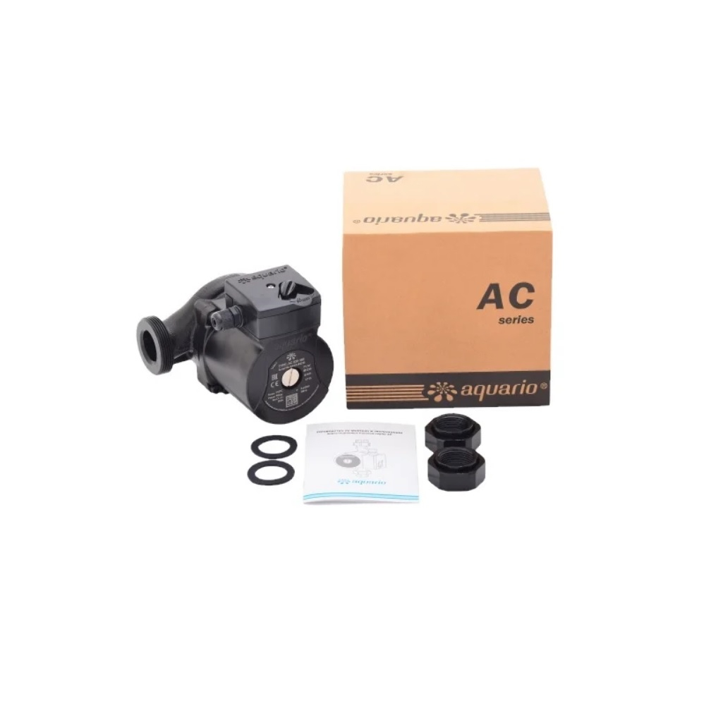 Насос циркуляционный Aquario AC 328-180, 1х220V, 50Hz, с гайками, AQ5328