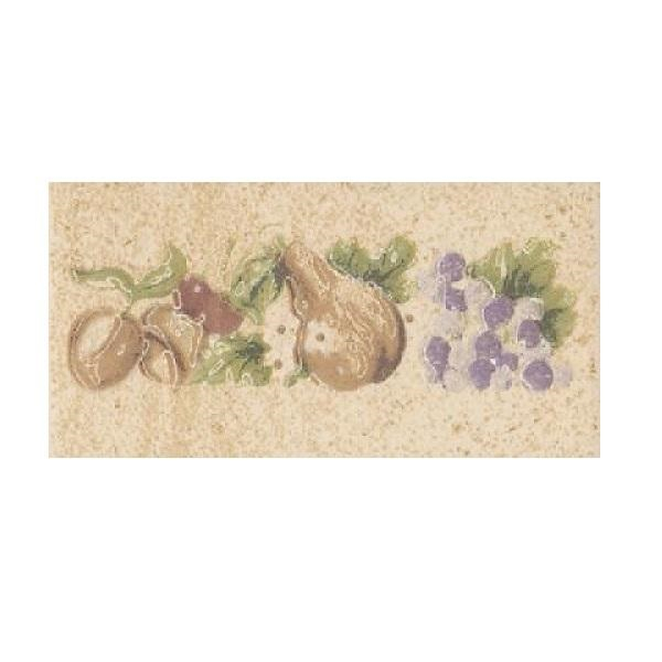 Бордюр Ariza Bianco list Owoce 50х100 мм ARI-WBA012 бежевый