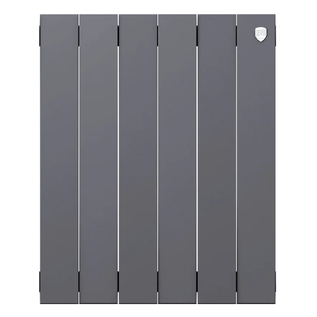 Радиатор секционный Royal Thermo Piano Forte 500, НС-1176340, Silver Satin, биметалл, 6 секций