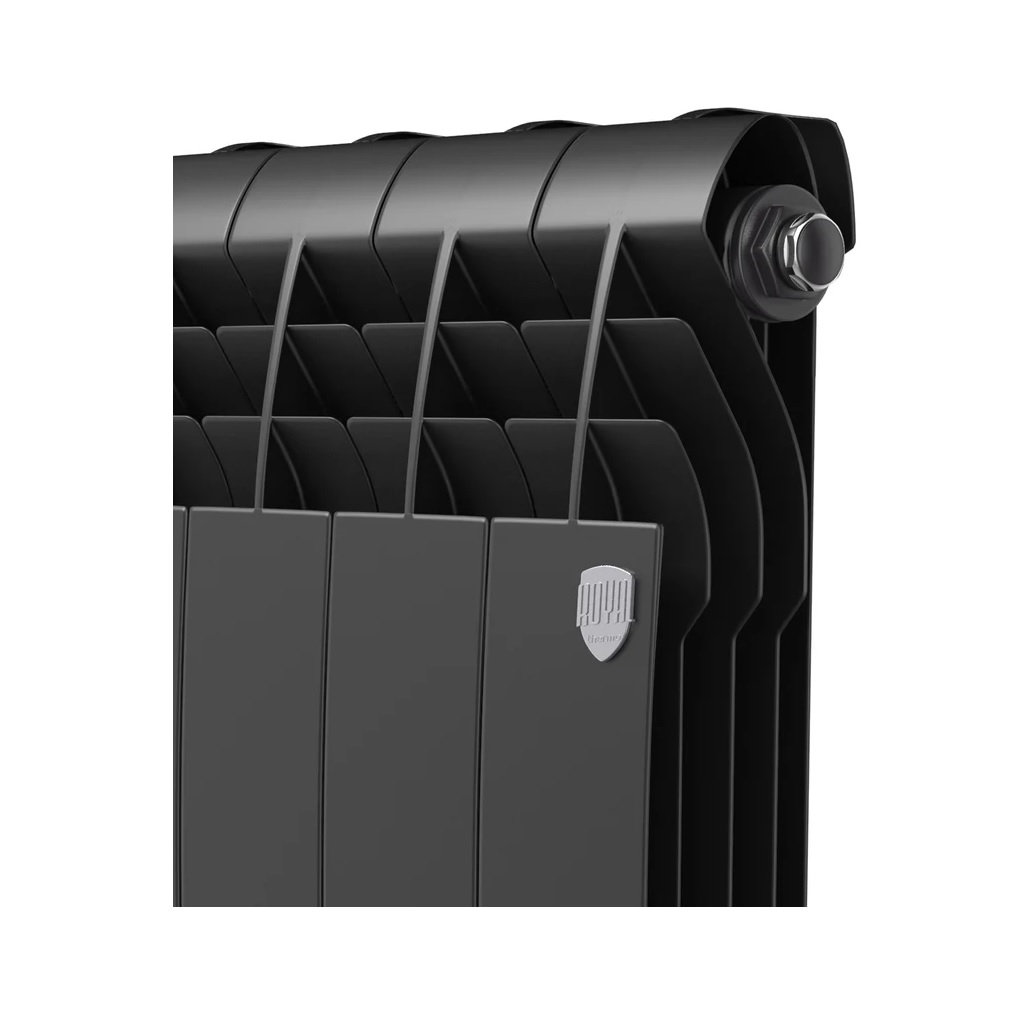 Радиатор секционный Royal Thermo BiLiner 500, RTBNS50006, Noir Sable, биметалл, 6 секций