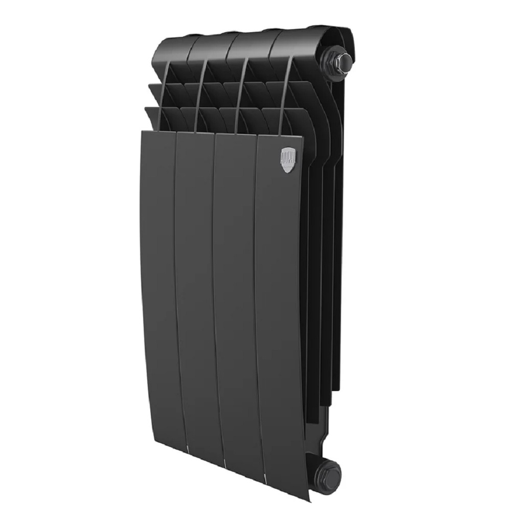 Радиатор секционный Royal Thermo BiLiner 500, RTBNS50004, Noir Sable, биметалл, 4 секции