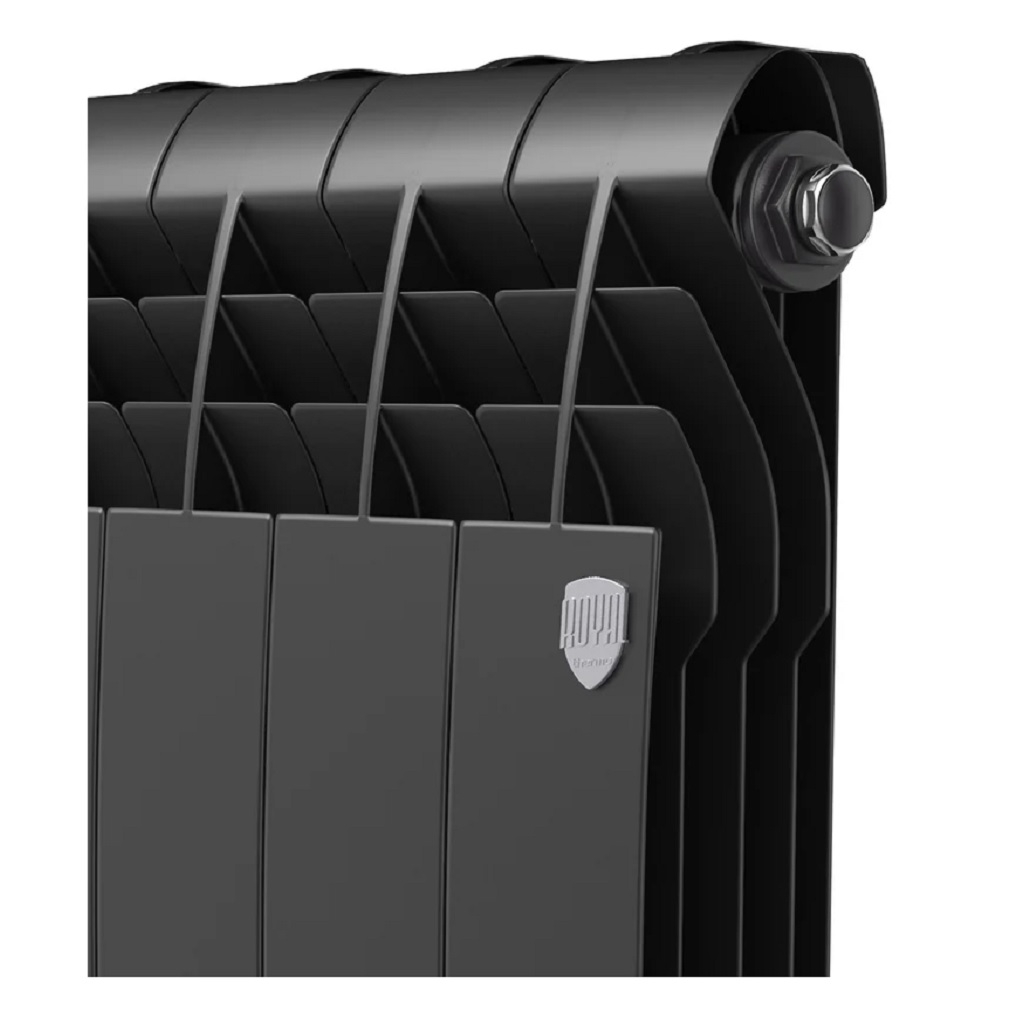 Радиатор секционный Royal Thermo BiLiner 500, RTBNS50004, Noir Sable, биметалл, 4 секции