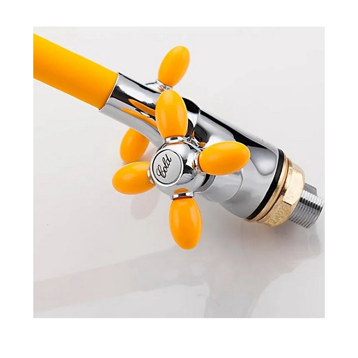 Смеситель для кухни Frud R44127-9 гибкий излив, желтый