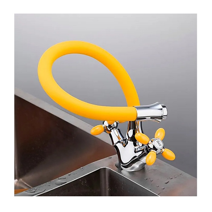 Смеситель для кухни Frud R44127-9 гибкий излив, желтый