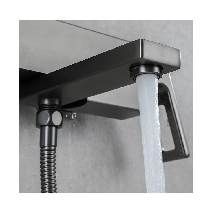 Смеситель для ванны Gappo G3217-9 оружейная сталь