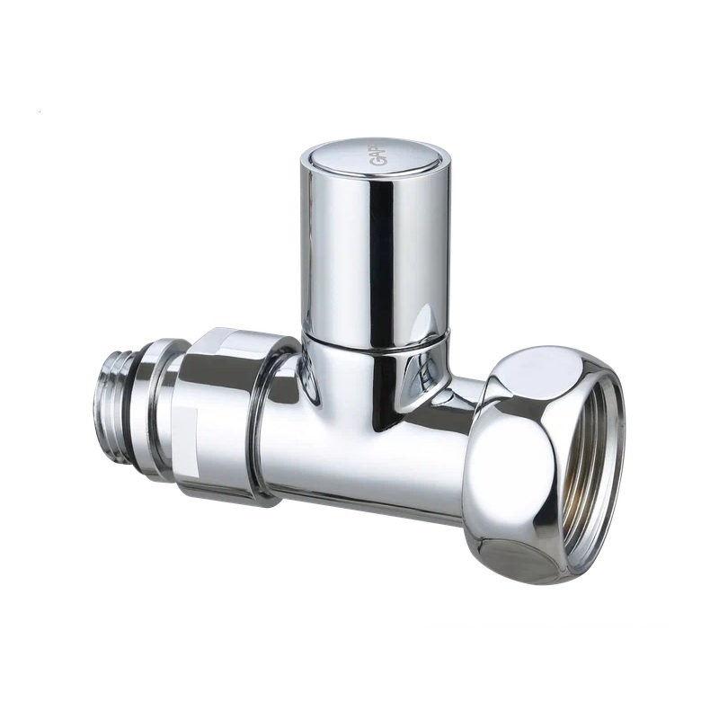 Кран для полотенцесушителя Gappo НР-ВР, 1/2х3/4, G475.0405 прямой, хром