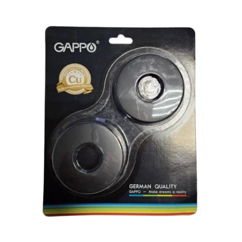 Накладка для смесителя Gappo G71-6 круглая декоративная, чёрный
