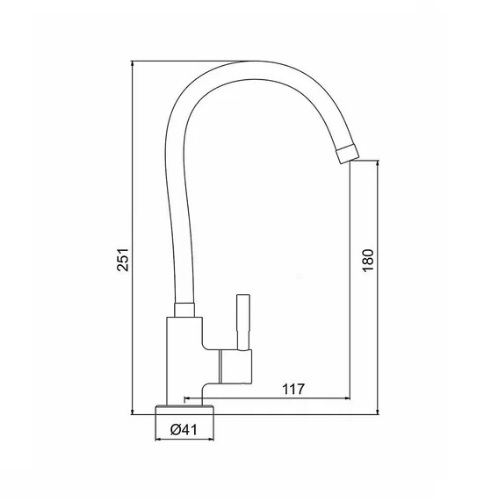 Смеситель для кухни Gappo G1052-96 гибкий излив, черный