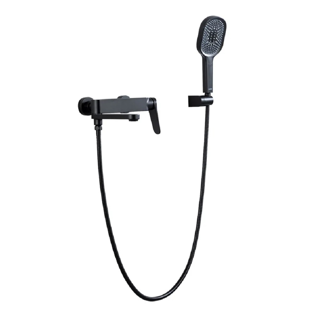 Смеситель для ванны Gappo G3210-6, латунь, выдвижной излив, черный