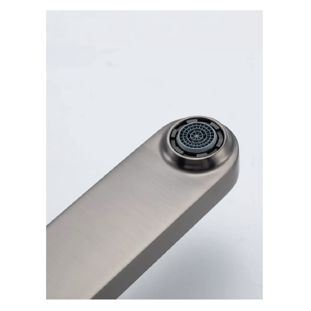 Смеситель для ванны Gappo G3210-9, латунь, выдвижной излив, оружейная сталь