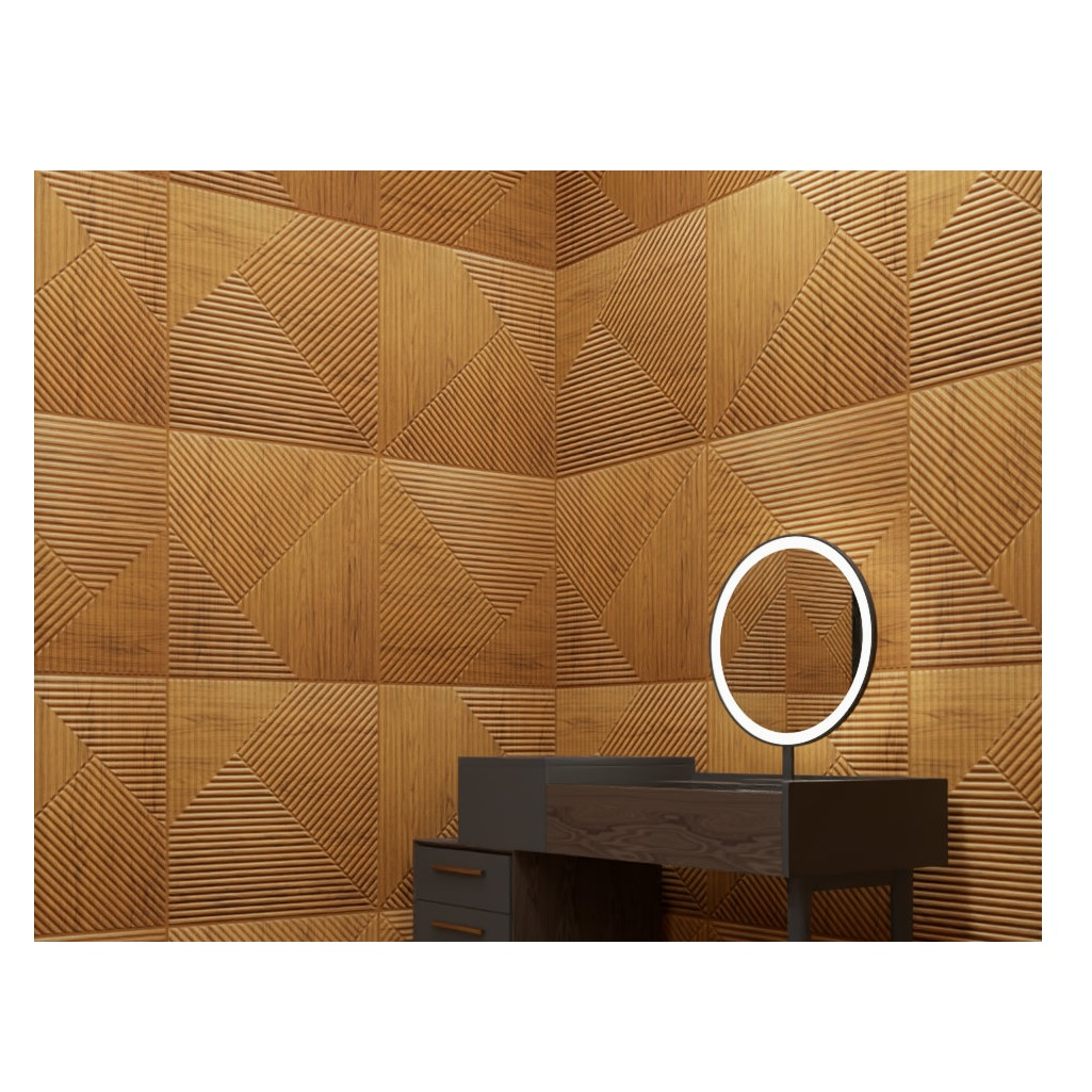 Панель ПВХ, самоклеящаяся Оптполимер Рейка СВ-13, жёлтый, 5х500х500 мм