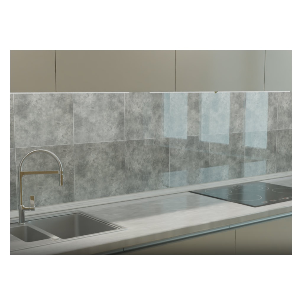 Плитка ПВХ самоклеящаяся Оптполимер Бетон Матовый, 0.5х300х300 мм, упаковка 20 плиток, 1.8 кв.м.