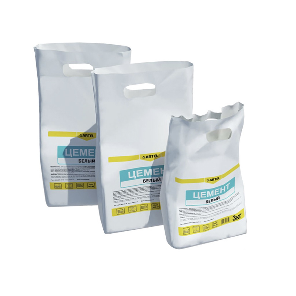 Цемент Артель, белый, 3 кг, для внутренних и наружных работ, 39840