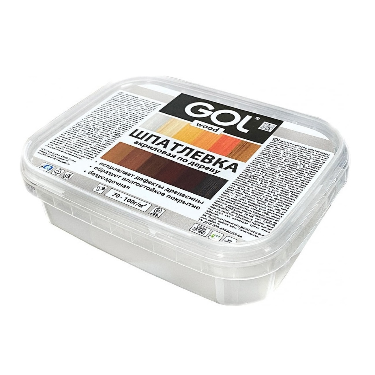 Шпатлевка Palizh GOL wood МАСТЕР акриловая по дереву 0,15 кг белая  