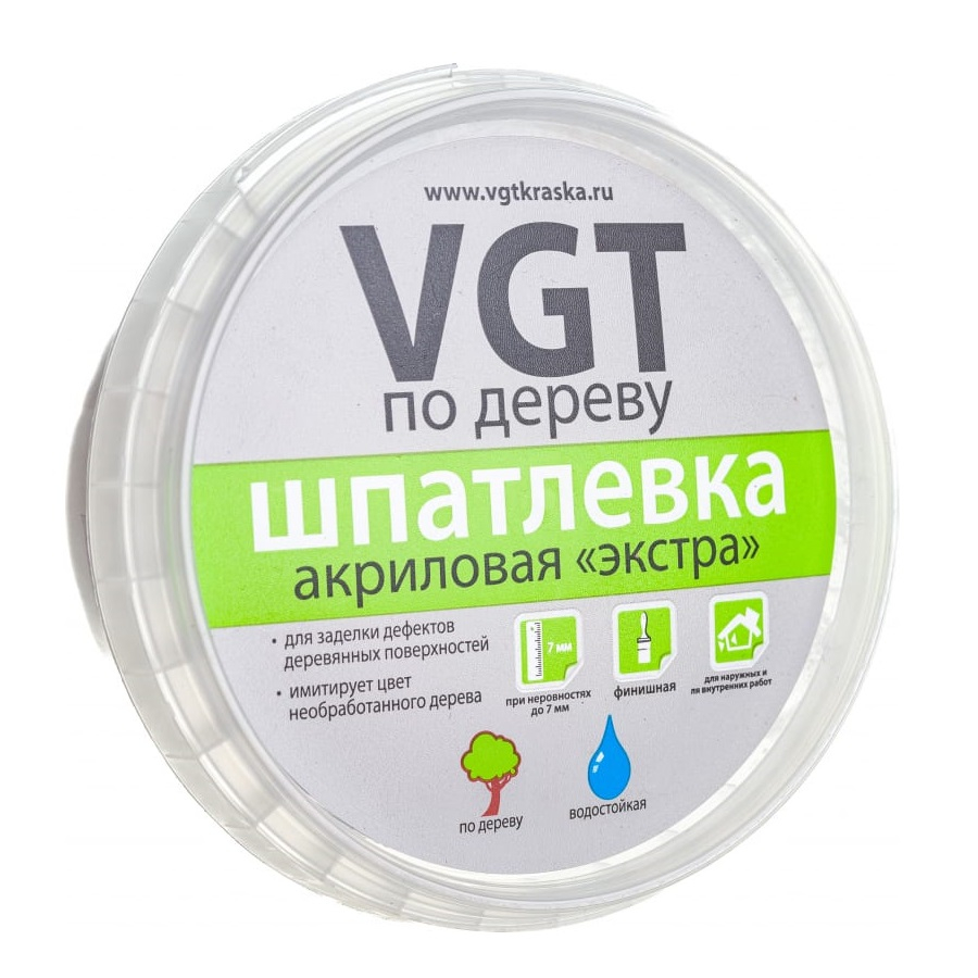 Шпатлёвка ЭКСТРА по дереву белый 0,3 кг