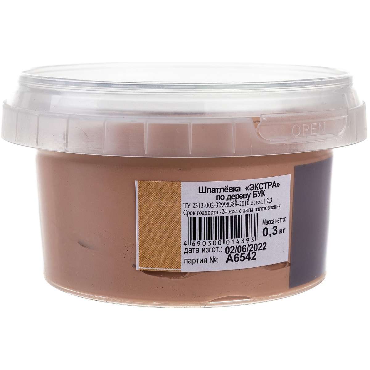 Шпатлёвка VGT ЭКСТРА по дереву БУК 0,3 кг