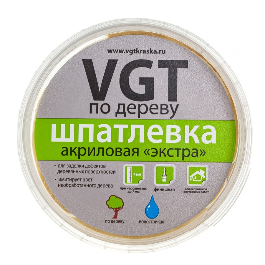 Шпатлёвка VGT ЭКСТРА по дереву, сосна 0,3кг