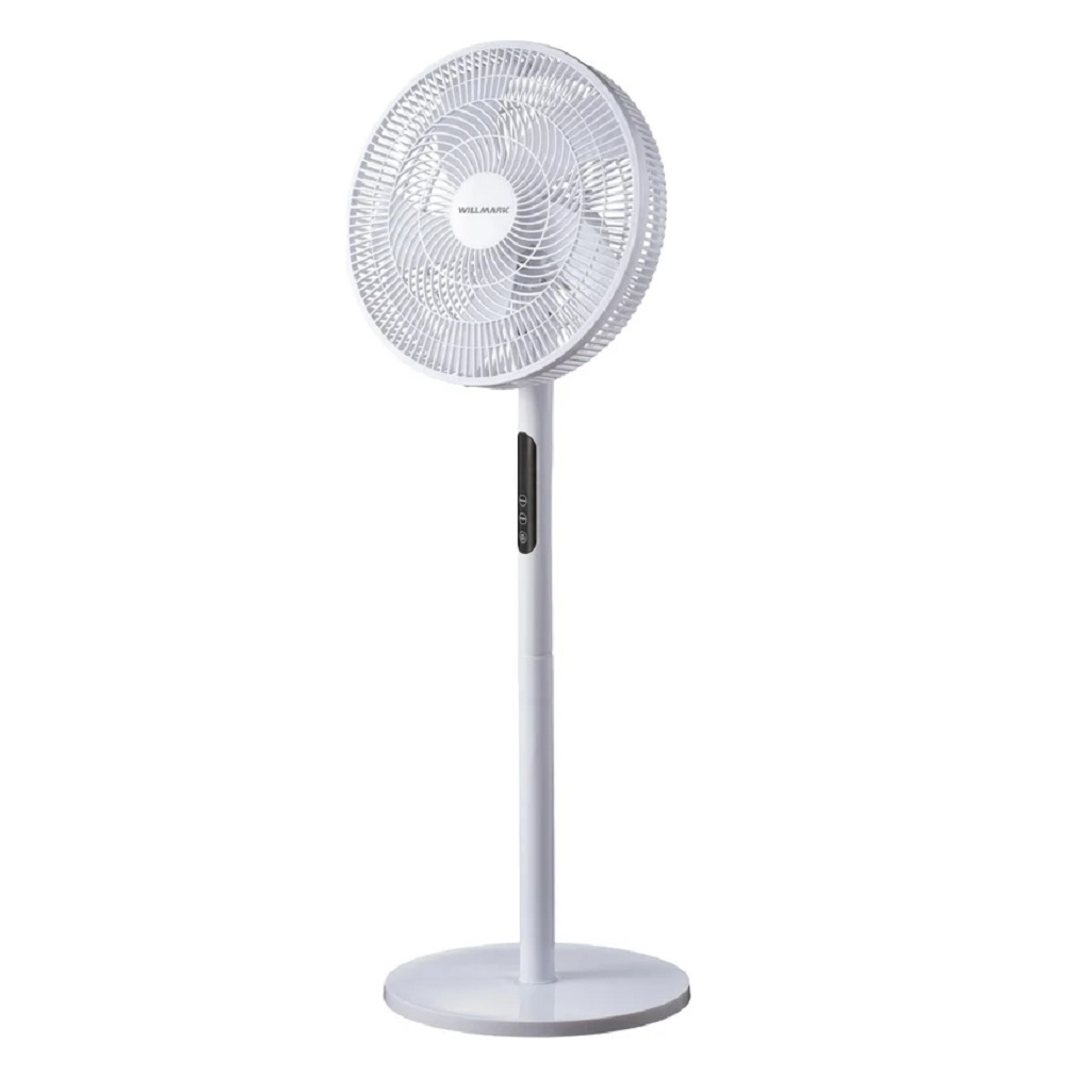 Вентилятор напольный Willmark WSF-45WR, механическое управление, 3 скорости, белый, 50 Вт