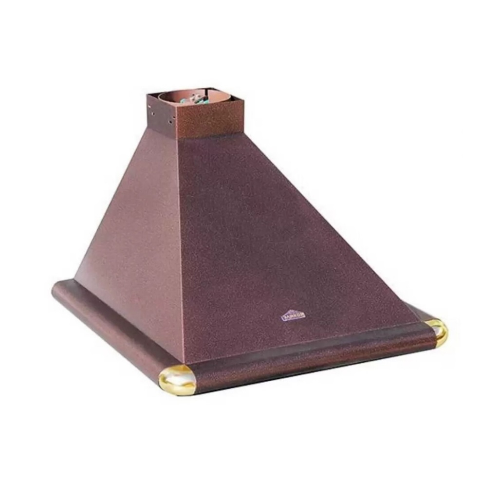 Вытяжка каминная Elikor Сатурн 50П-180-В1Л медный антик, золотистый