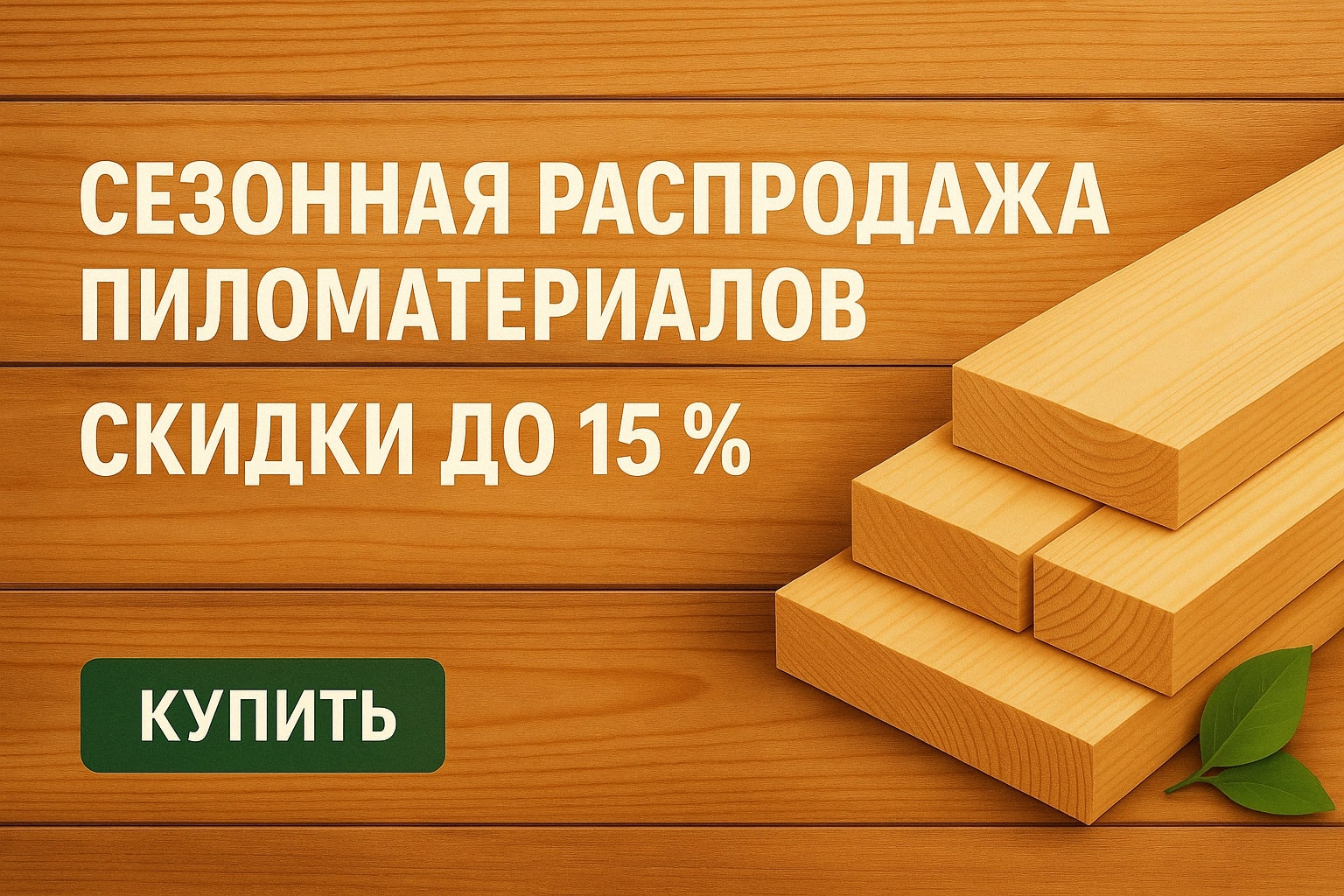 Сезонная распродажа пиломатериалов